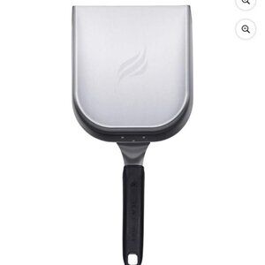 Double-Sided Grill Pan with Flip Lid - Stainless Steel & Black Handle